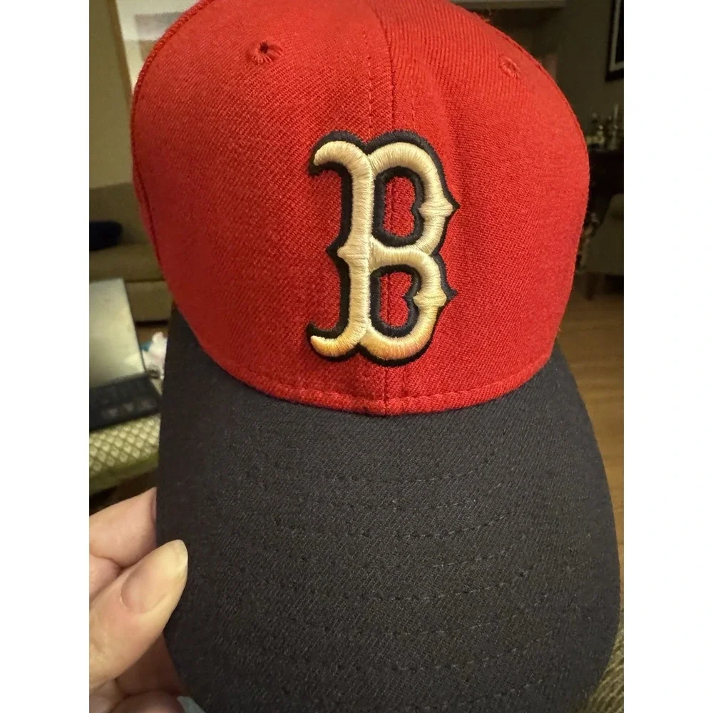 Vtg 90s New‎ Era 59FIFTY Diamond Collection Boston Red Sox Hat Size 7 Wool USA